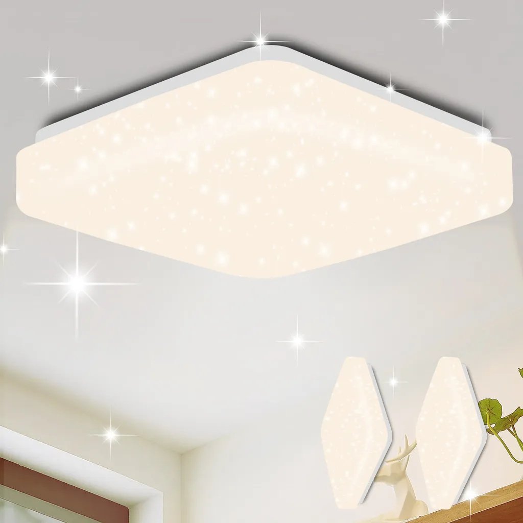 ZMH Led lampa sufitowa 2szt gwiaździste niebo lampa sufitowa nowoczesna mała kątowa 15W 4000K 21cm neutralna biel do sypialni klatki schodowej kuchni salonu biura przedpokoju