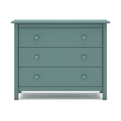 Komody dla dzieci - Ciemnoturkusowa niska komoda dziecięca z litego drewna sosnowego 100x80 cm Max – Marckeric - miniaturka - grafika 1