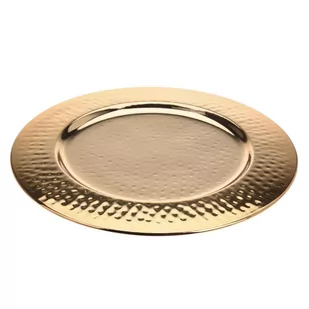 Excellent Houseware Dekoracyjna patera złota 32 cm A98000970 - Tace i patery - miniaturka - grafika 1