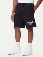 Spodenki męskie - HUGO Szorty sportowe Nomario 50510728 Czarny Loose Fit - miniaturka - grafika 1