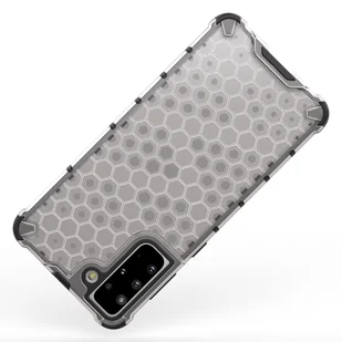 Honeycomb etui pancerny pokrowiec z żelową ramką Samsung Galaxy S21+ 5G (S21 Plus 5G) niebieski - Etui i futerały do telefonów - miniaturka - grafika 6
