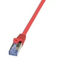 Patchcordy - LogiLink Patchcord CAT.6A S/FTP 3m czerwony CQ3064S - miniaturka - grafika 1