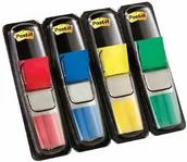 Etykiety samoprzylepne i bloki etykiet - 3M Zakładki indeksujące foliowe Post-it wąskie 12x43mm 13K002A - miniaturka - grafika 1