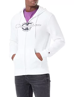 Champion Męska bluza z kapturem Graphic Shop Authentic Full Zip, biały, L - Bluzy męskie - miniaturka - grafika 1