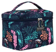 Kosmetyczki, organizery i kuferki - Damska kosmetyczka Peterson na suwak pojemny kuferek organizer podróżny, granatowy - miniaturka - grafika 1