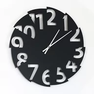 Zegary - Tolonensis Creation Zegar ścienny design Broken Time, czarny, 40 cm - miniaturka - grafika 1