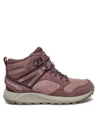 Botki damskie - Merrell Trapery Wildwood Mid Ltr Wp J068104 Bordowy - miniaturka - grafika 1