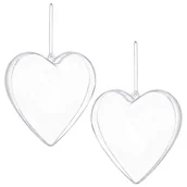 Bombki - Bombki akrylowe 12cm serce plastikowe decoupage zestaw 2 szt. - miniaturka - grafika 1