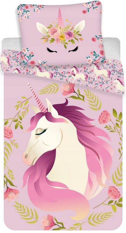 Pościel bawełniana Jednorożec 140x200 Koń Unicorn dziecięca 100% bawełna