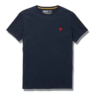 Koszulki męskie - Timberland Koszulka męska Ss Chest Tree Logo Jersey Slim Tee, 433 granatowy, XXL - grafika 1