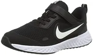 Buty dla chłopców - Nike Buty do biegania dla chłopców Revolution 5 (Psv), czarny - Czarno-bia?e antracyty - 28.5 EU - miniaturka - grafika 1