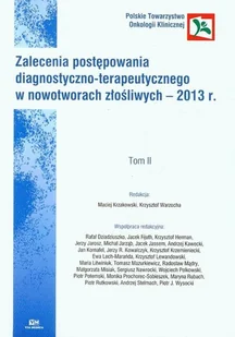 Zalecenia postępowania diagnostyczno-terapeutycznego w nowotworach złośliwych. Tom 2 - Książki medyczne - miniaturka - grafika 1