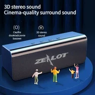 Głośniki przenośne - Nowy Przenośny Głośnik ZEALOT S31 10W Bluetooth 5.0 1800Ah Zafoliowany - miniaturka - grafika 1