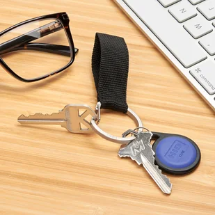 Nite Ize - Kółko do kluczy ze smyczką O-Series Keychain - Stalowe - Srebrne/Czarne - OSK-01-R3 - Akcesoria turystyczne - miniaturka - grafika 2
