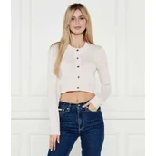 Swetry damskie - GUESS Kardigan | Cropped Fit - miniaturka - grafika 1