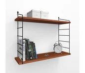 Półki do salonu - Półka ścienna ARMONI 58x72 cm brąz/czarny - miniaturka - grafika 1