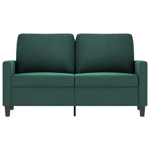 Sofa 2-osobowa, ciemnozielona, 120 cm, tapicerowana aksamitem Lumarko! - Sofy i kanapy - miniaturka - grafika 4