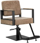 Fotele fryzjerskie - Gabbiano fotel fryzjerski modena old brązowy - miniaturka - grafika 1