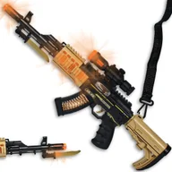 Zabawki militarne - Karabin AK47 żółty z bagnetem karabin zabawka - miniaturka - grafika 1