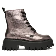 Botki damskie - Trzewiki Buffalo Aspen Lace Up Mid 1622596 Srebrny - miniaturka - grafika 1