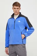 Bluzy męskie - The North Face bluza sportowa Polartec 100 kolor niebieski wzorzysta NF0A7ZXVRQI1 - miniaturka - grafika 1