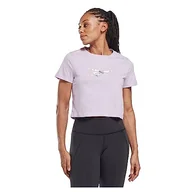 Koszulki i topy damskie - Reebok Damska koszulka z grafiką, biała, XL, biały, XS - miniaturka - grafika 1