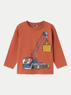 NAME IT Bluzka 13233674 Pomarańczowy Regular Fit - Bluzki damskie - miniaturka - grafika 1