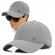 Czapki i chusty sportowe męskie - CZAPKA z Daszkiem Bejsbolówka Oddychająca Głęboka SZARA Pako Jeans - miniaturka - grafika 1