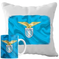 Gadżety dla niej i dla niego - Kubek Poduszka Ss Lazio 330ml 40x40cm z Napisem Zestaw PIłkarski Napis - miniaturka - grafika 1