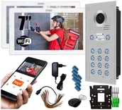 Wideodomofony - Wideodomofon do bliźniaka dwużyłowy 5TECH Virgo(W)7" stacja 82222-2 KOD CZYTNIK APLIKACJA - miniaturka - grafika 1