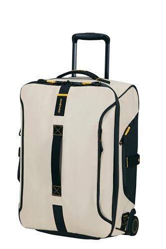 Samsonite Paradiver Light - Torba podróżna z funkcją kółek i plecaka (55 cm), mała, do przenoszenia, wodoodporna, lekka, 51L, beżowa (piaskowa)