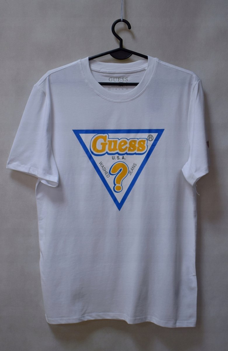 T-Shirt Męski Biały Logo Rozmiar XS *Guess*