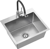 Zlewozmywaki - Quadron stalowy LUKE 100 Nikiel szczotkowany - miniaturka - grafika 1