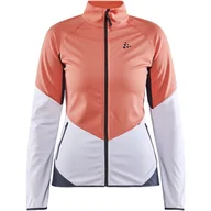 Kurtki i kamizelki sportowe damskie - Kurtka damska Craft Glide W Rozmiar: L / Kolor: biały/pomarańczowy - miniaturka - grafika 1