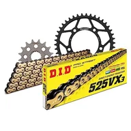 Części motocyklowe - Zestaw łańcuchów DID stal 525VX3 / 110 nit zamek do Aprilia RSV Tuono V4 R APRC 1000 ccm rok prod. 2011-2015 - miniaturka - grafika 1