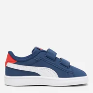 Buty dla chłopców - Tenisówki chłopięce na rzepy Puma Puma Smash 3.0 Buck V Inf 39204105 26 (8.5) Granatowe (4099683119914) - miniaturka - grafika 1