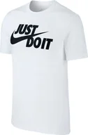 Koszulki męskie - NIKE T-shirt męski bawełna biały GR70052 - Rozmiar: L - miniaturka - grafika 1