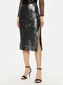 Spódnice - Rinascimento Spódnica midi CFC0019735002 Srebrny Regular Fit - miniaturka - grafika 1