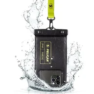 Etui i futerały do telefonów - Pelican Marine - Wodoodporne etui na telefon IP68 (rozmiar regularny) - pływające wodoodporne etui na telefon iPhone 14 Pro Max/ 13 Pro Max/ 12 Pro Max/ 11/ S22 Ultra - Odpinana smycz - czarny/żółty - miniaturka - grafika 1