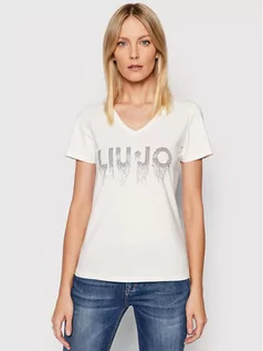 Koszulki sportowe damskie - Liu Jo Sport T-Shirt TA2029 J5003 Biały Regular Fit - grafika 1