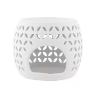 Aromaterapia - Kominek Porcelanowy Zapachowy Dek. Listki 10,5x10,5x8,5 Cm Lumarko! - miniaturka - grafika 1