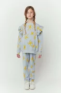 Spodnie i spodenki dla dziewczynek - Bobo Choses spodnie dresowe bawełniane dziecięce kolor niebieski wzorzyste - miniaturka - grafika 1