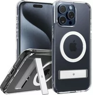 Etui i futerały do telefonów - Spigen Etui Caseology Capella Mag MagSafe KickStand do iPhone 15 Pro Max, przezroczysto-białe - miniaturka - grafika 1