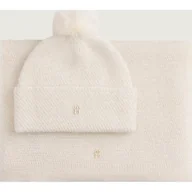 Czapki damskie - Tommy Hilfiger Szal + czapka z dodatkiem wełny - miniaturka - grafika 1