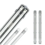 Oprawy, klosze i abażury - Zestaw 2x oprawa hermetyczna AQUA M 2x120 + 4x LED T8 18W neutralna - miniaturka - grafika 1