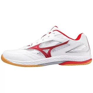 Buty sportowe męskie - Mizuno Unisex Wave Drive 9 tenis stołowy, biały/HighRiskRed/Silver, 43 EU, Białe srebro wysokiego ryzyka, 43 EU - grafika 1