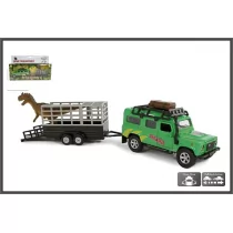 Hipo Auto Land Rover przyczepa z dinozaurem - Samochody i pojazdy dla dzieci - miniaturka - grafika 1