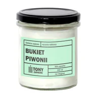 Świece - Świeca sojowa naturalna zapachowa BUKIET PIWONII - najlepsza aromatyczna bezpieczna ręcznie robiona w szklanym słoiczku 300ml 50h palenia na prezent u - miniaturka - grafika 1