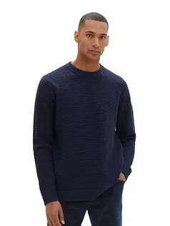Swetry męskie - TOM TAILOR sweter męski, 10668 - Sky Captain Blue, XL - grafika 1