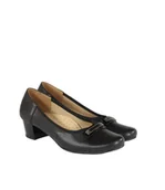 Półbuty damskie - Sórzane półbuty Ewelina P-222 czarny groch - miniaturka - grafika 1